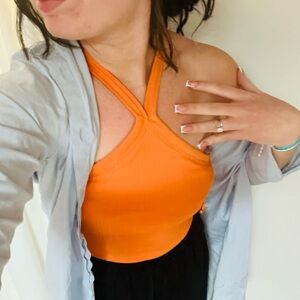 Orange Women's Halter Top